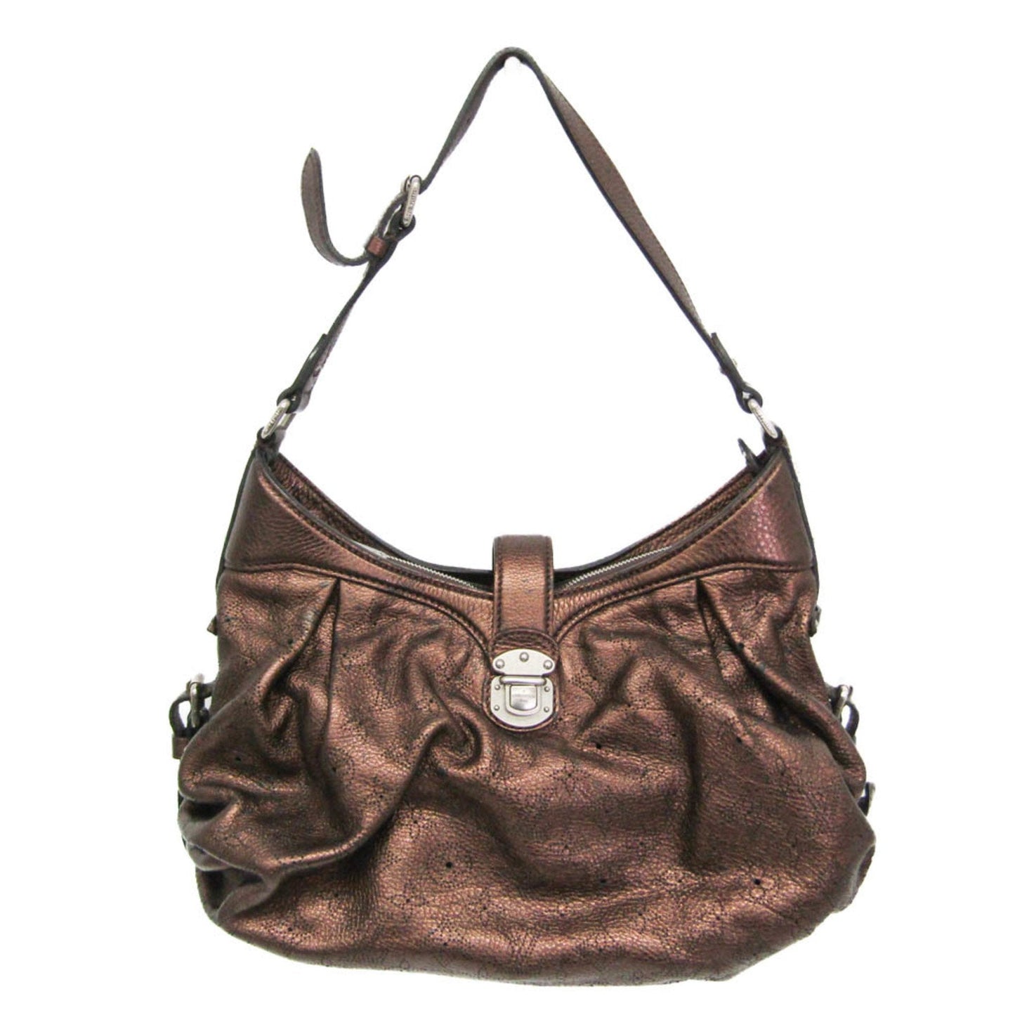 Leather Handbag with Slightly Rubbed Corners and Scratches