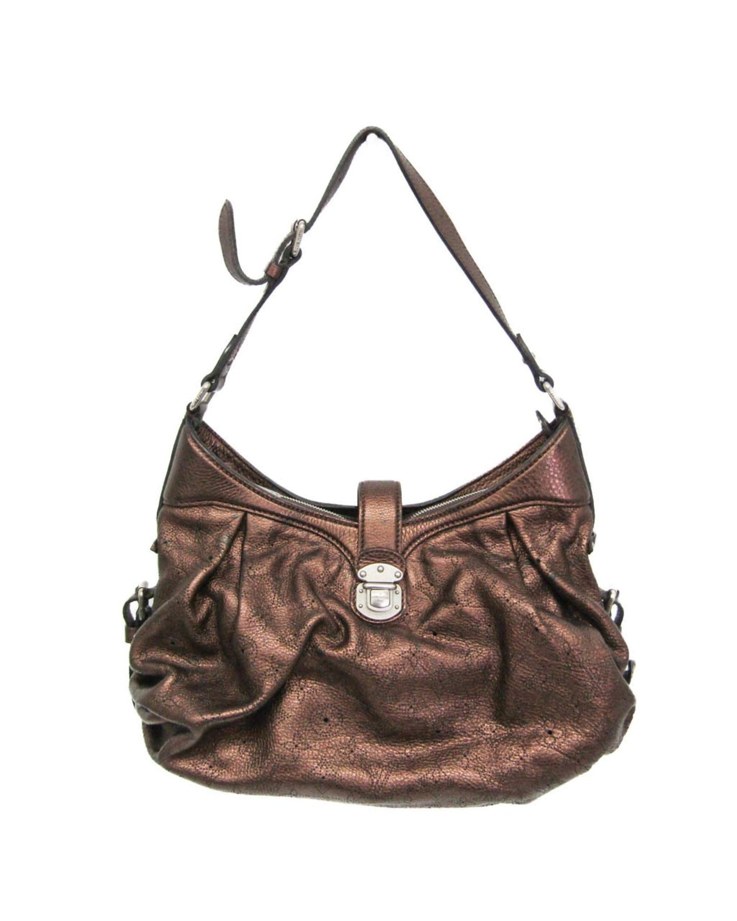 Leather Handbag with Slightly Rubbed Corners and Scratches