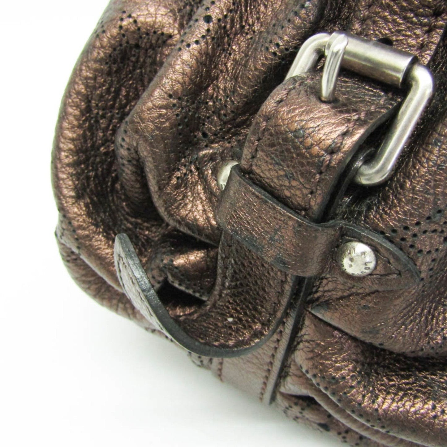 Leather Handbag with Slightly Rubbed Corners and Scratches
