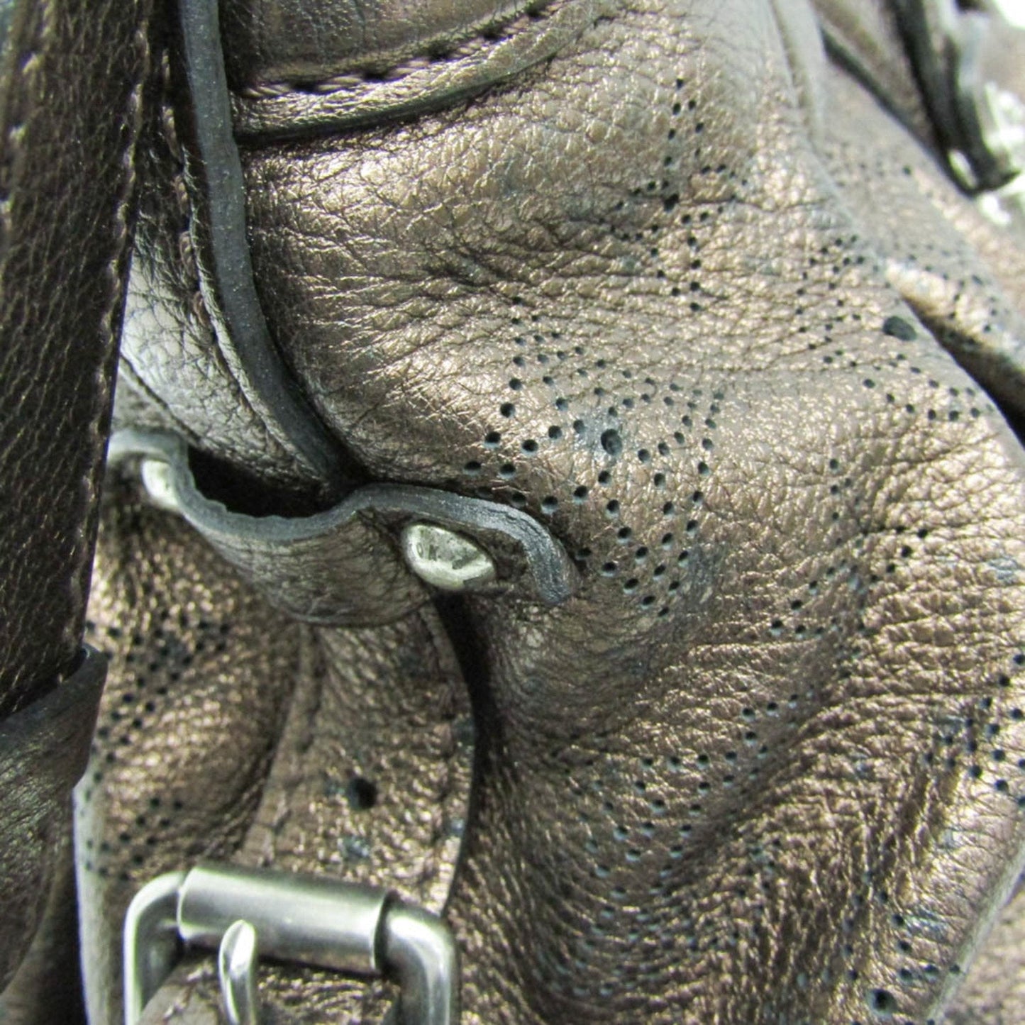 Leather Handbag with Slightly Rubbed Corners and Scratches