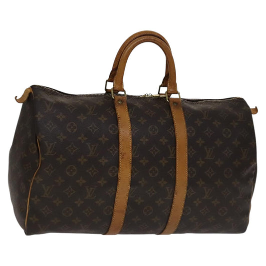 Canvas Travel Duffle Bag with Leather Trim