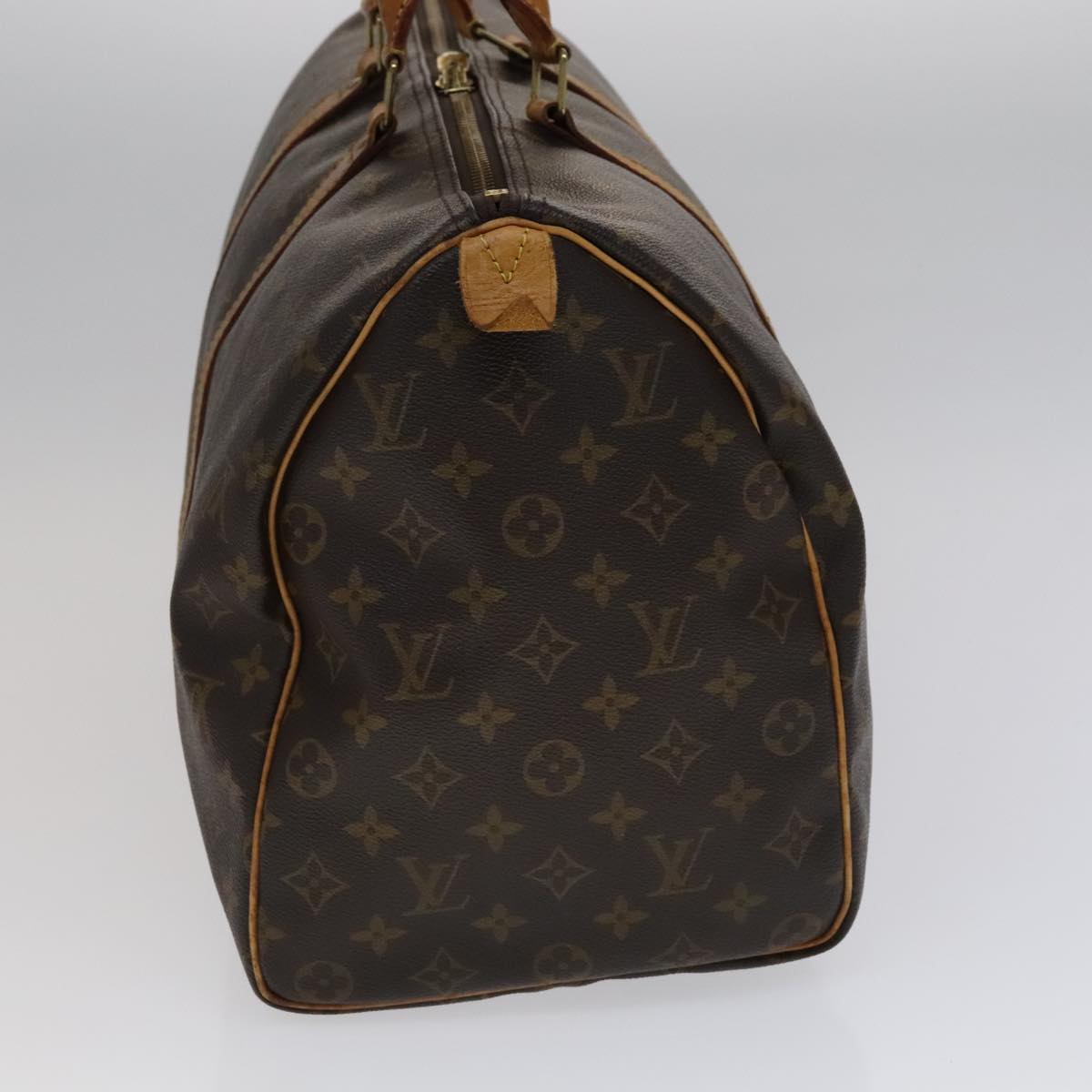 Canvas Travel Duffle Bag with Leather Trim