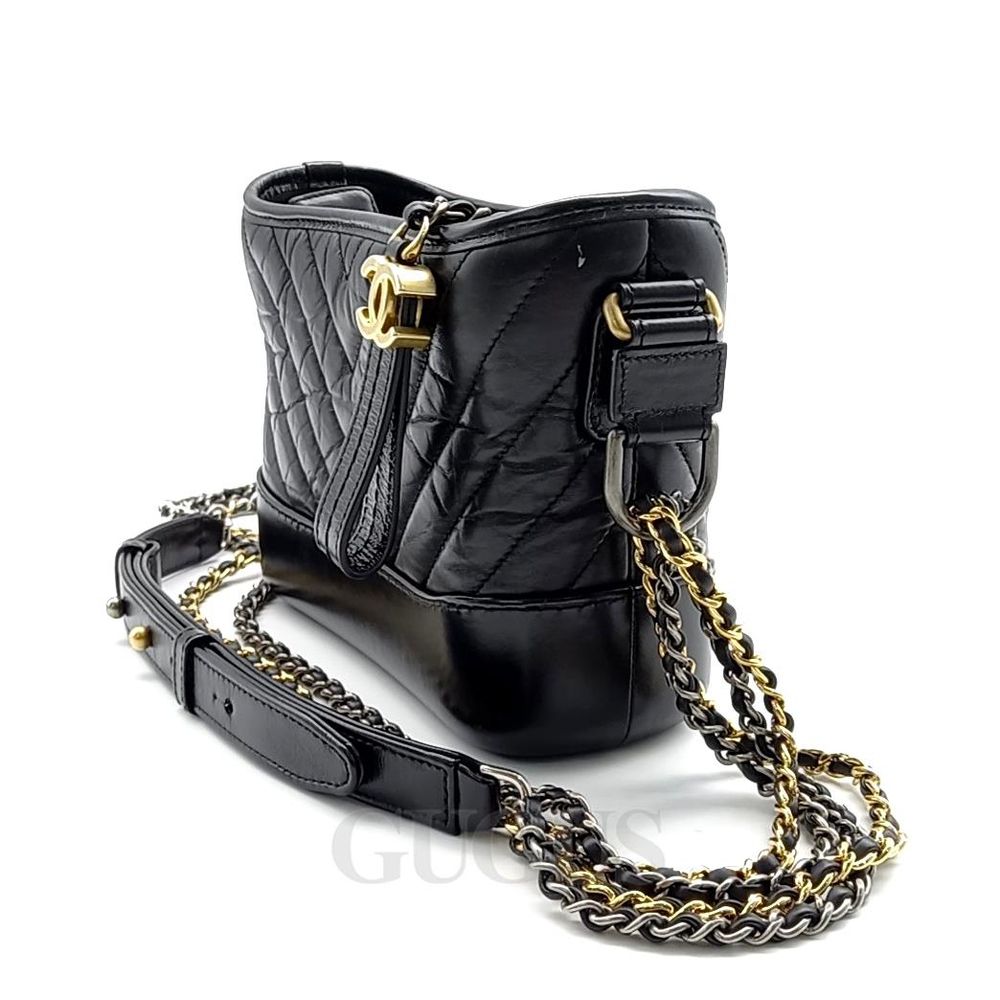 Chanel Chevron Gabrielle Hobo Bag Small A91810