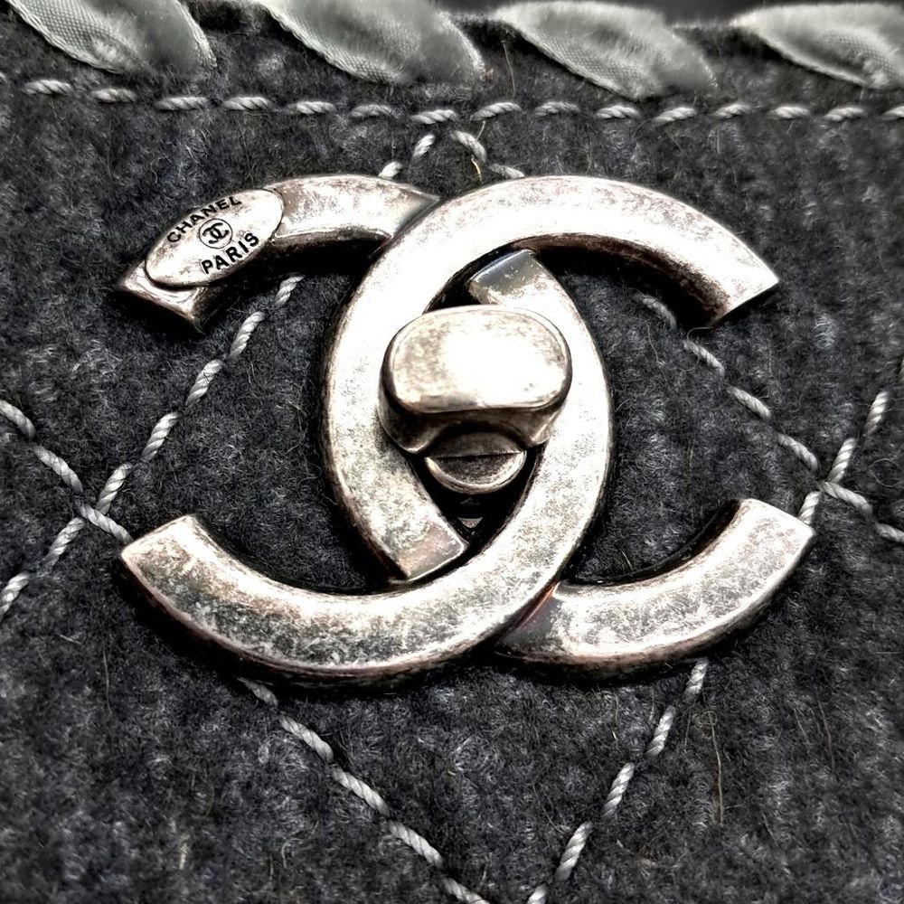 Chanel Felt Chain Shoulder Bag