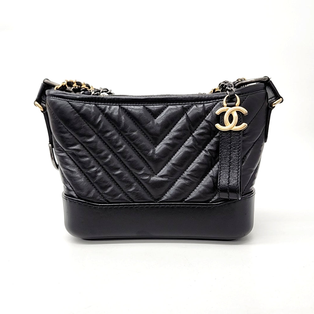 Chanel Chevron Gabrielle Hobo Bag Small