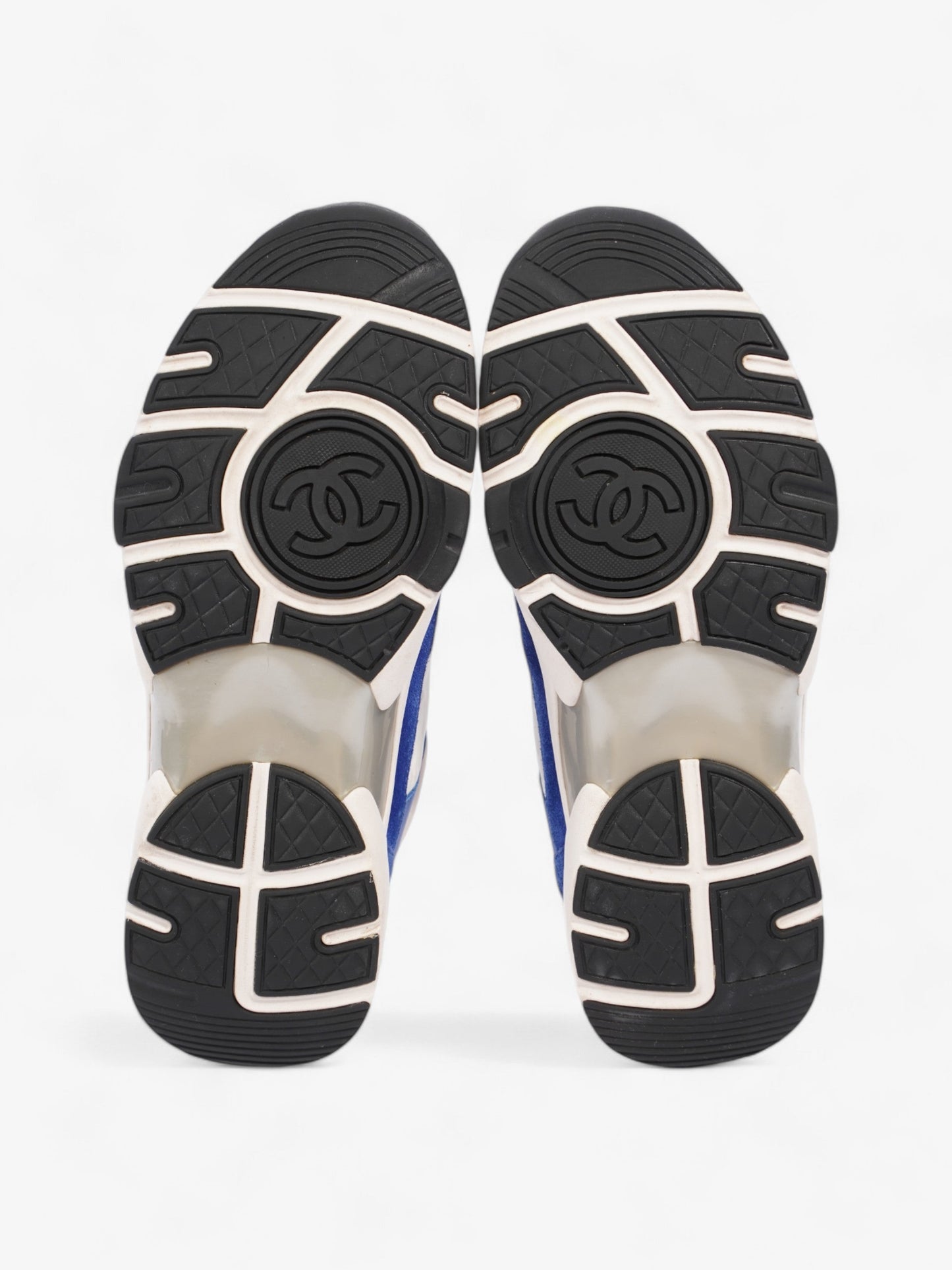 Chanel CC Runner White / Blue / Black Suede EU 37.5 UK 4.5
