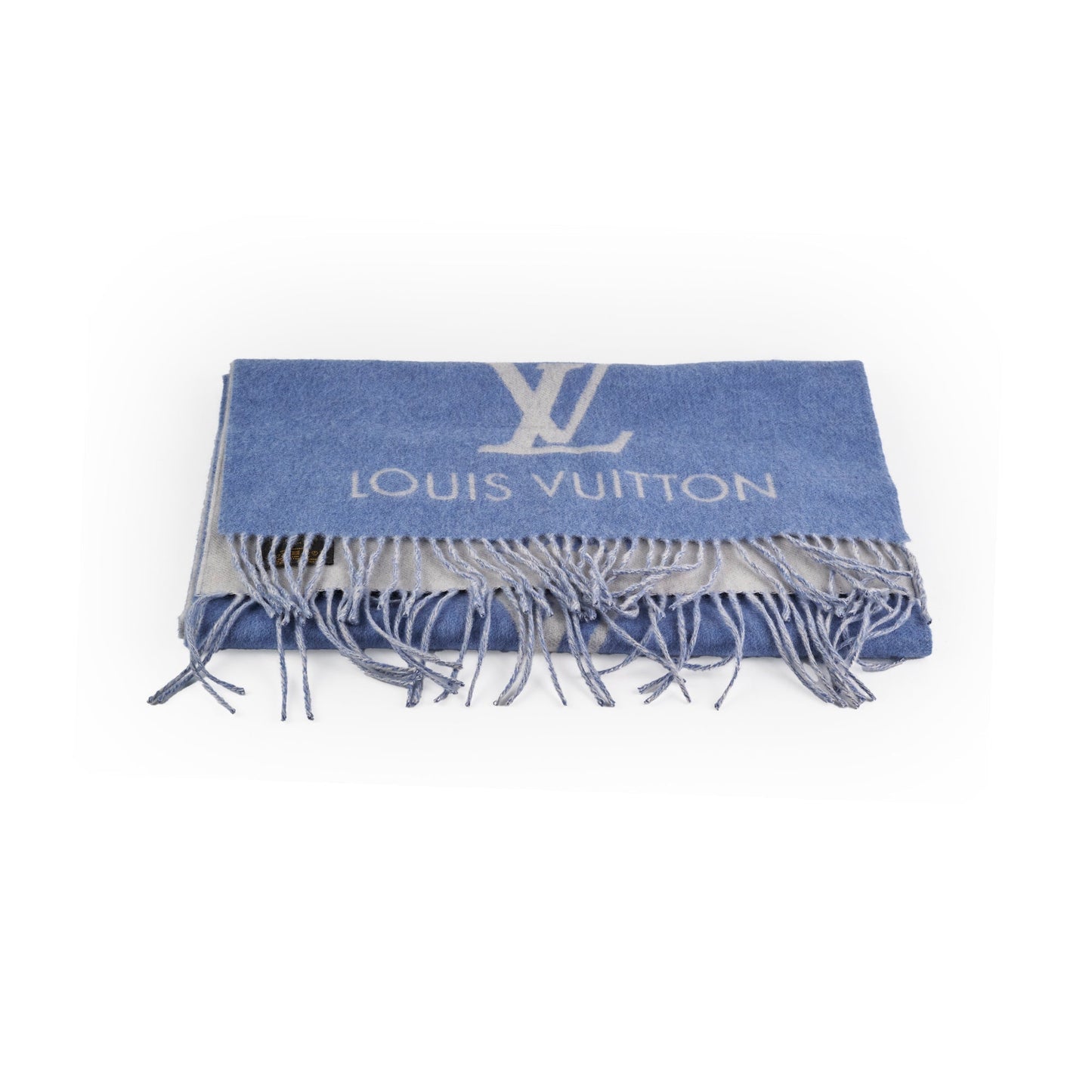 Louis Vuitton Blue Cashmere Scarf