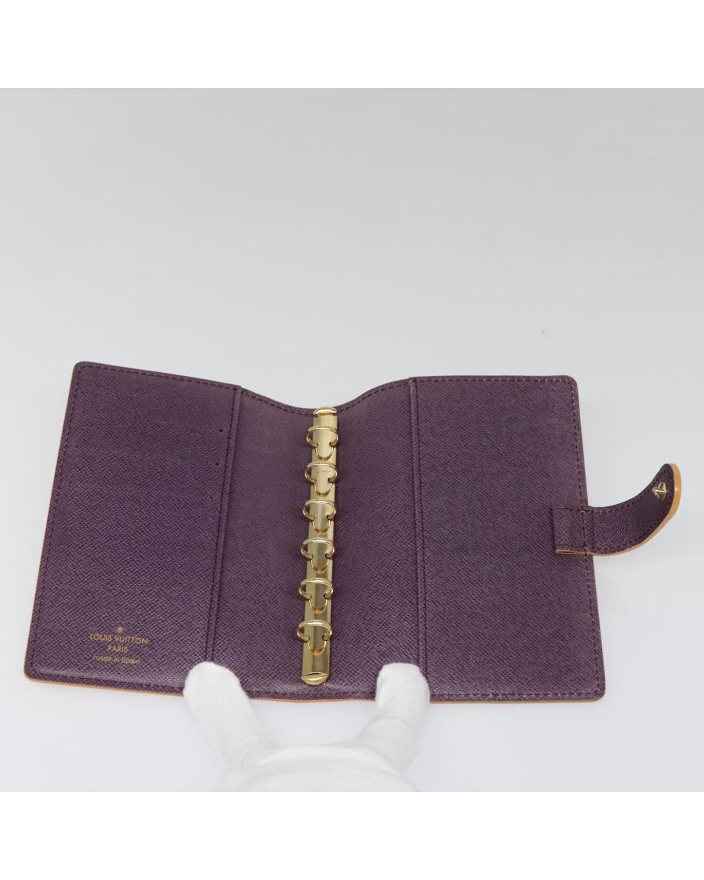 Epi Leather Day Planner Cover with Button Clasp