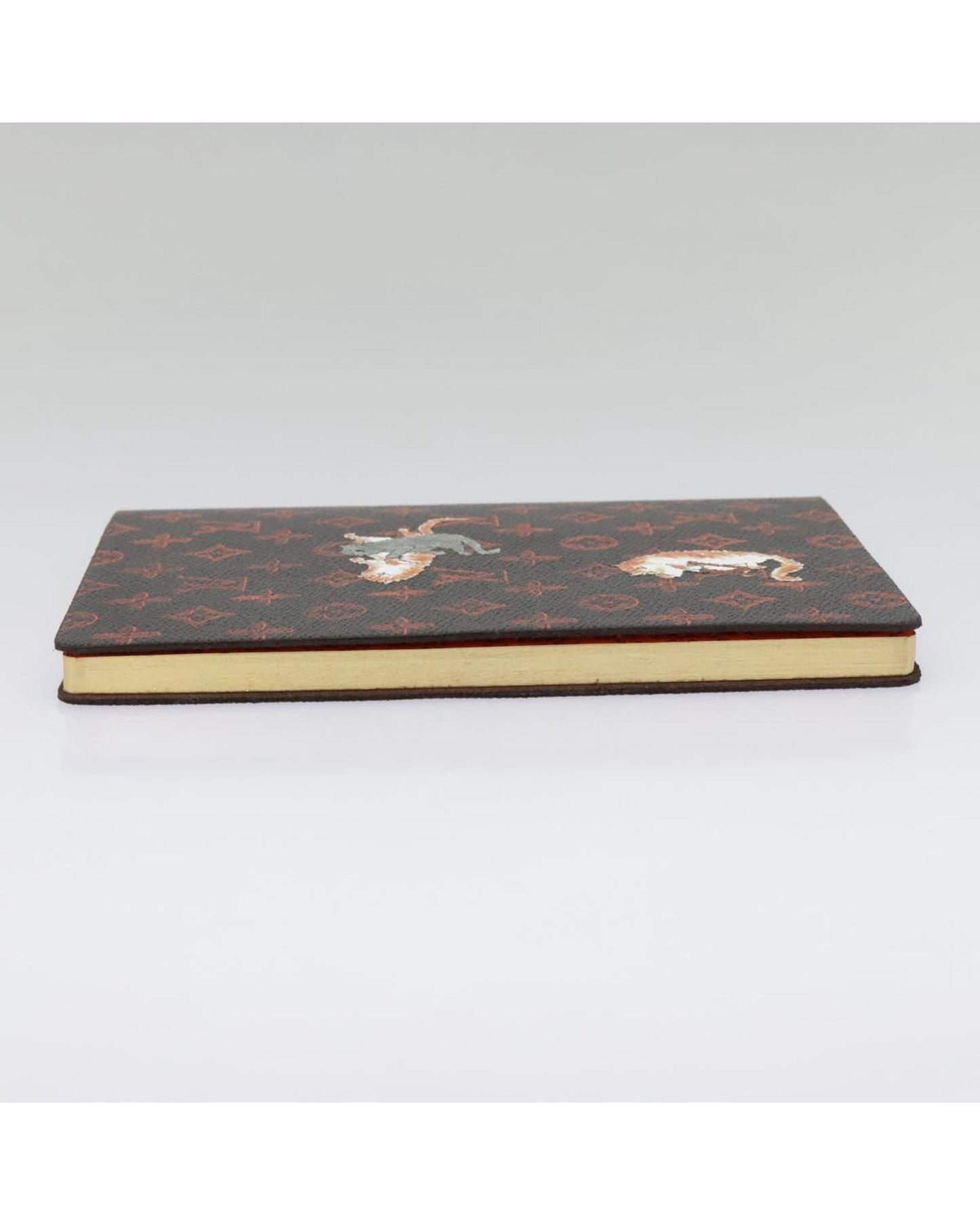 Monogram Canvas Note Cover with Catgram Design