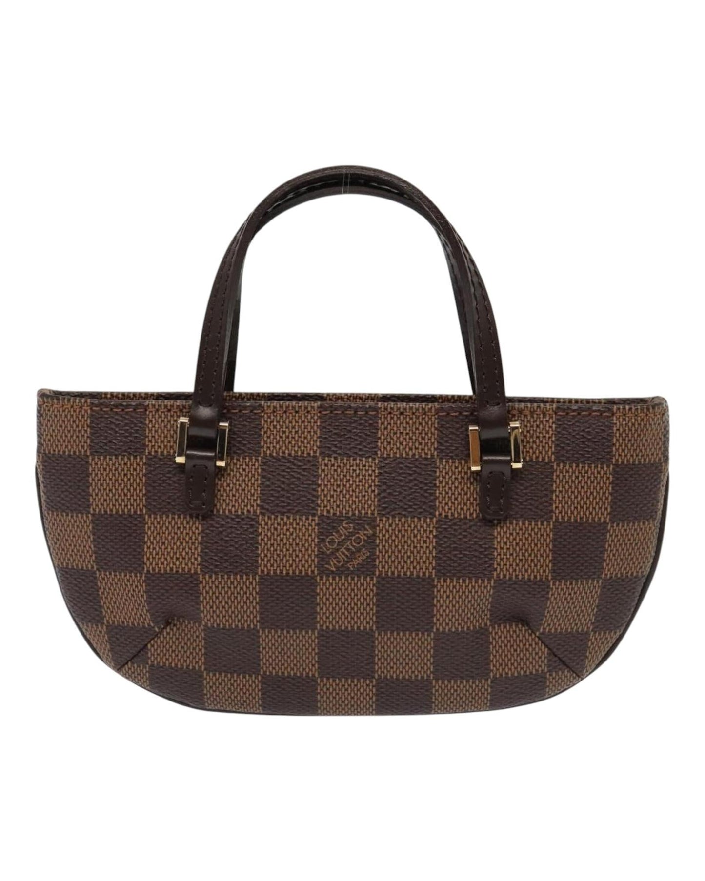 Damier Canvas Accessory Pouch with Dust Bag and Shoulder Strap