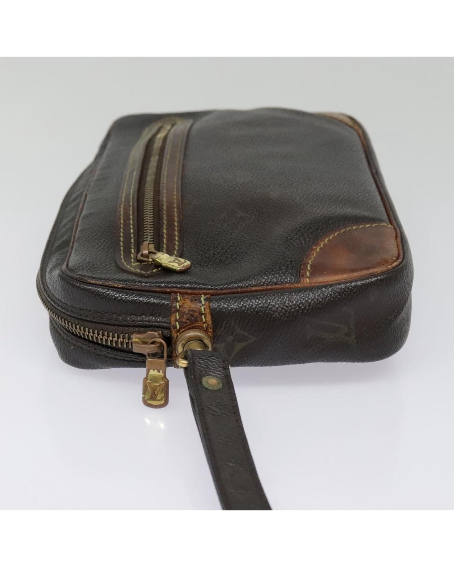 Monogram Clutch Bag with Wristlet Strap
