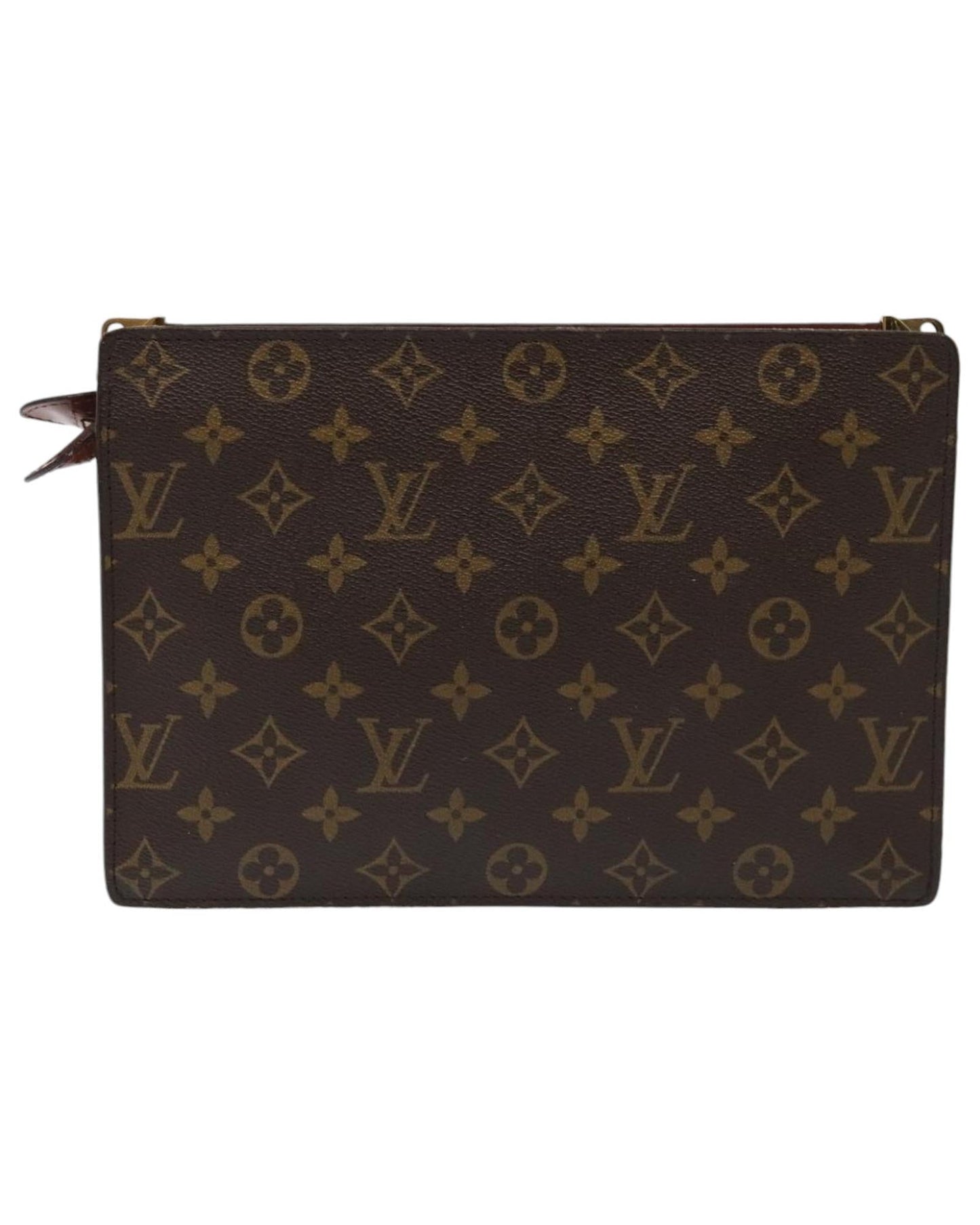 Monogram Canvas Shoulder Bag with Zippered Pocket