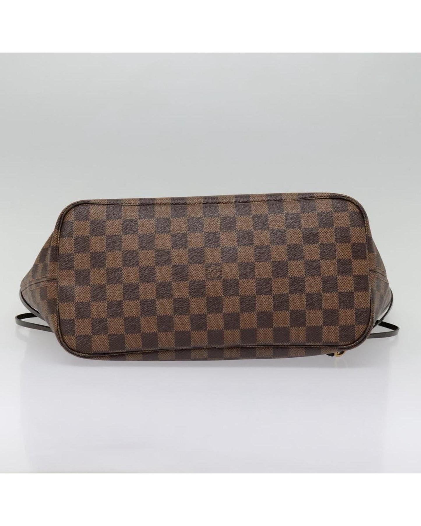 Damier Ebene Canvas Neverfull Tote Bag with Dust Bag and Pouch