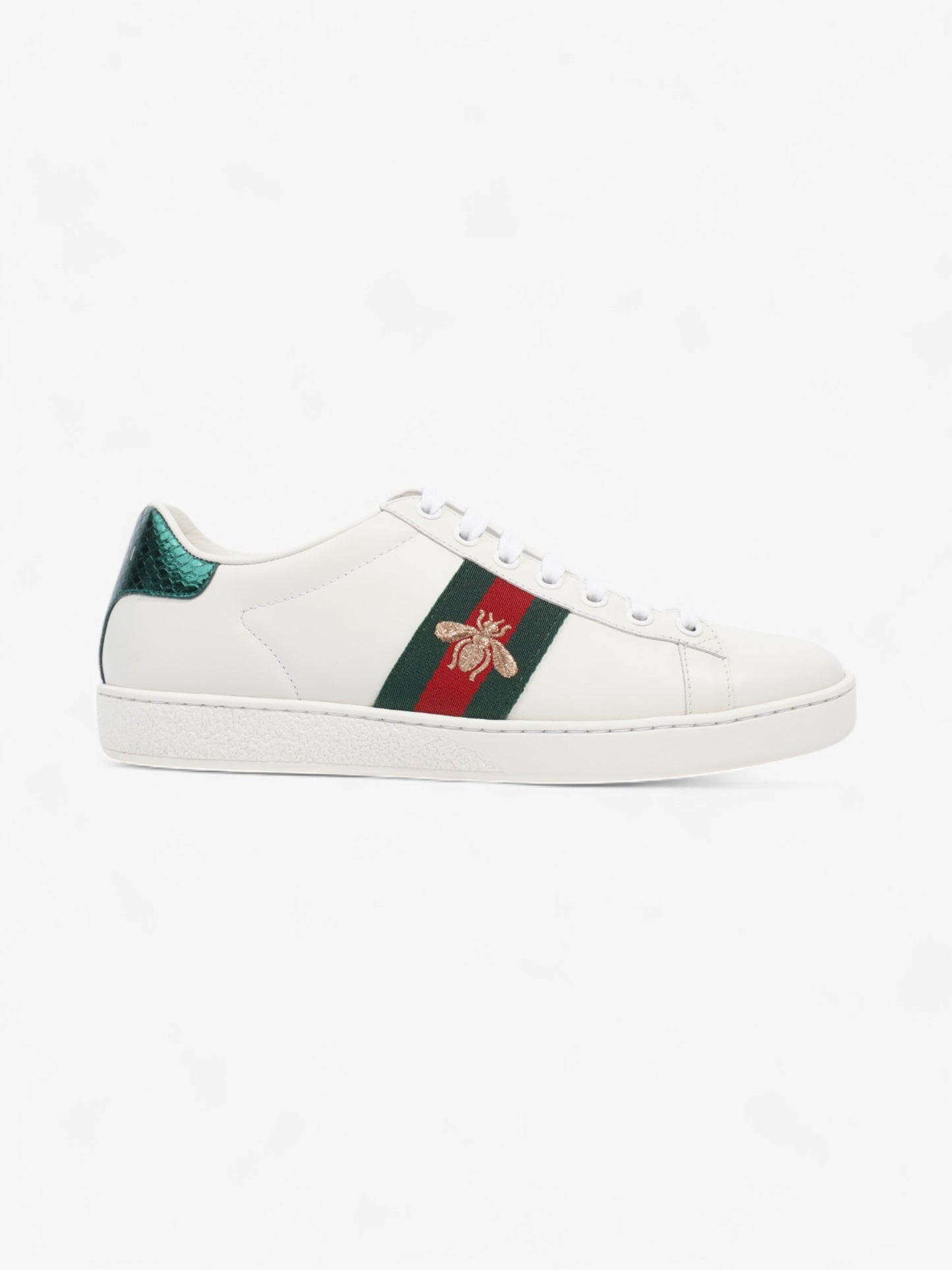 Gucci New Ace Low Bee White  / Green / Red Leather EU 37 UK 4
