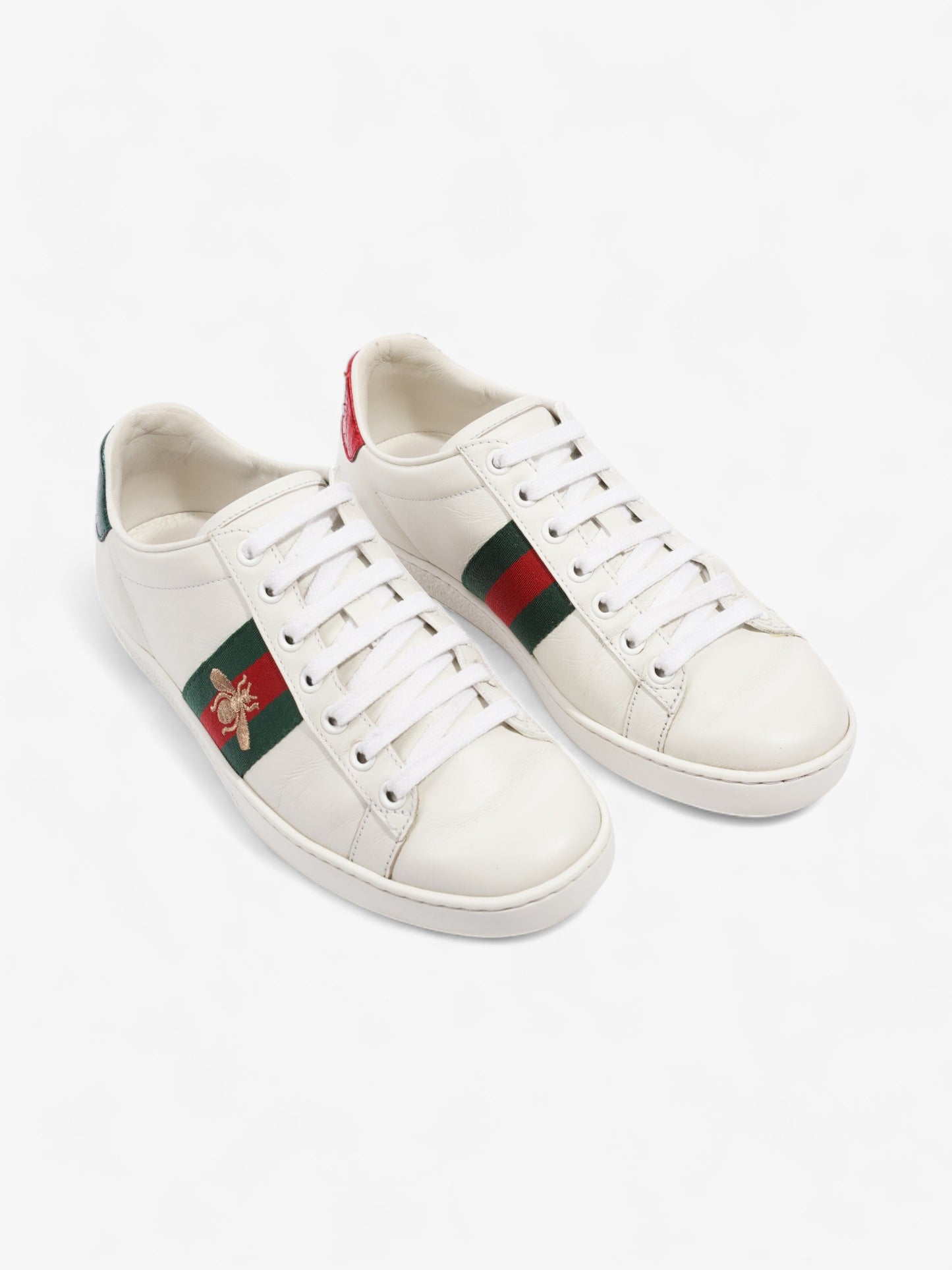 Gucci Ace Embroidered Bee White / Green / Red Leather EU 35.5 UK 2.5