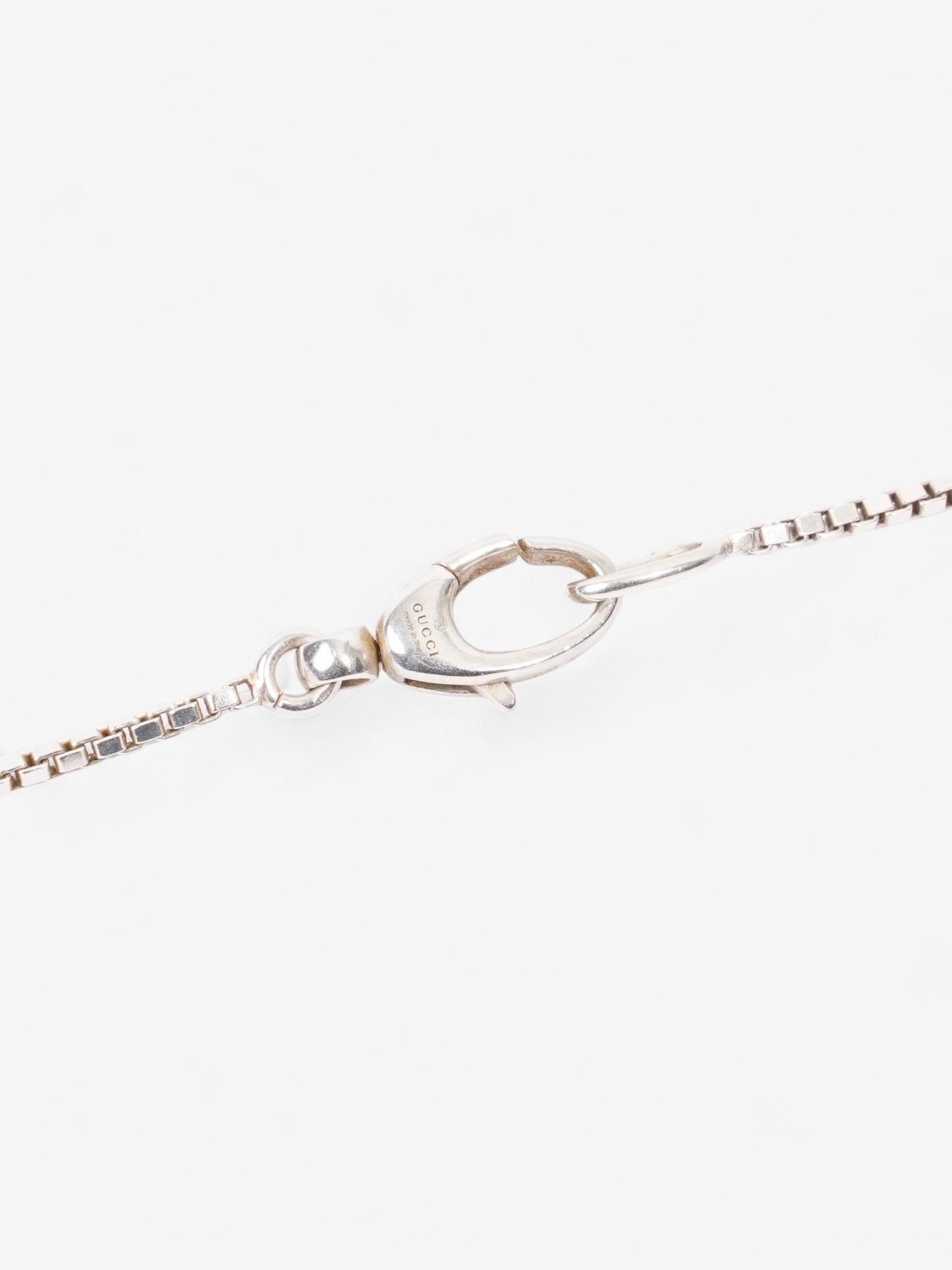 Gucci Bamboo Heart Pendant Necklace Silver Silver Sterling
