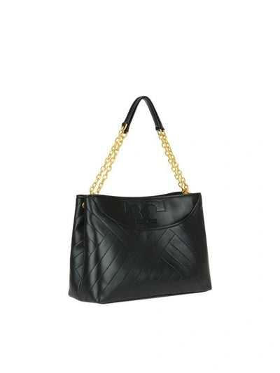 TORY BURCH ALEXA QUILTED SLOUCHY LAMBSKIN LEATHER TOTE BAG