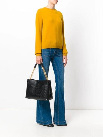 TORY BURCH ALEXA QUILTED SLOUCHY LAMBSKIN LEATHER TOTE BAG