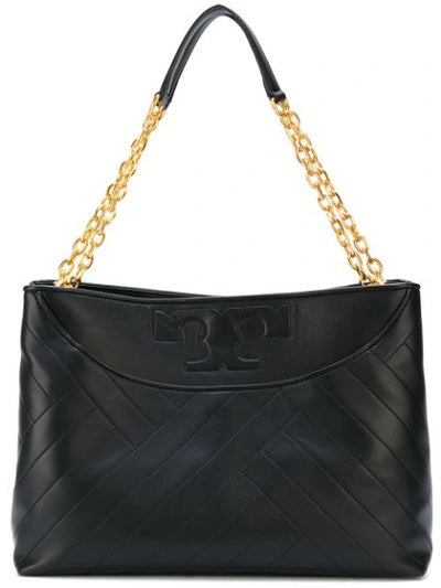 TORY BURCH ALEXA QUILTED SLOUCHY LAMBSKIN LEATHER TOTE BAG