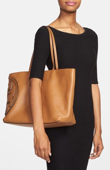 TORY BURCH ALL T EAST WEST LEATHER TOTE BAG