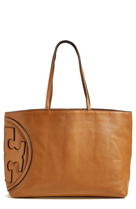 TORY BURCH ALL T EAST WEST LEATHER TOTE BAG
