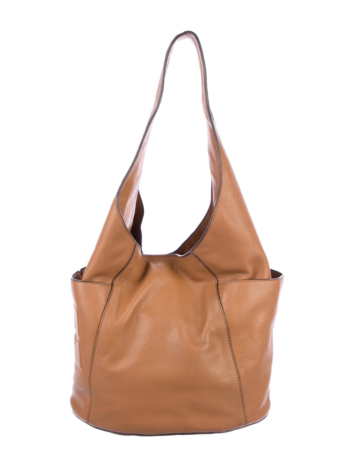 TORY BURCH BOMBE T LEATHER HOBO BAG