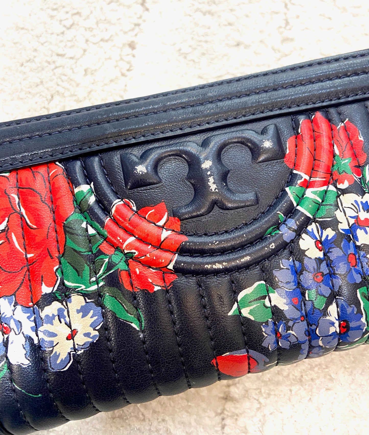 TORY BURCH FLEMING SOFT PRINTED ZIP CONTINENTAL WALLET