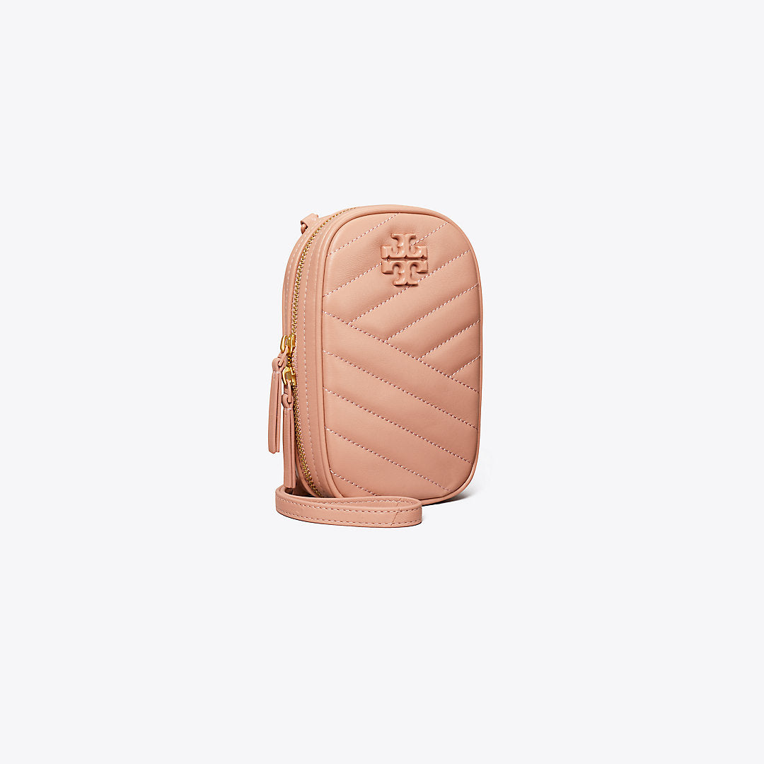 TORY BURCH KIRA CHEVRON QUILTED LAMBSKIN PHONE CROSSBODY BAG