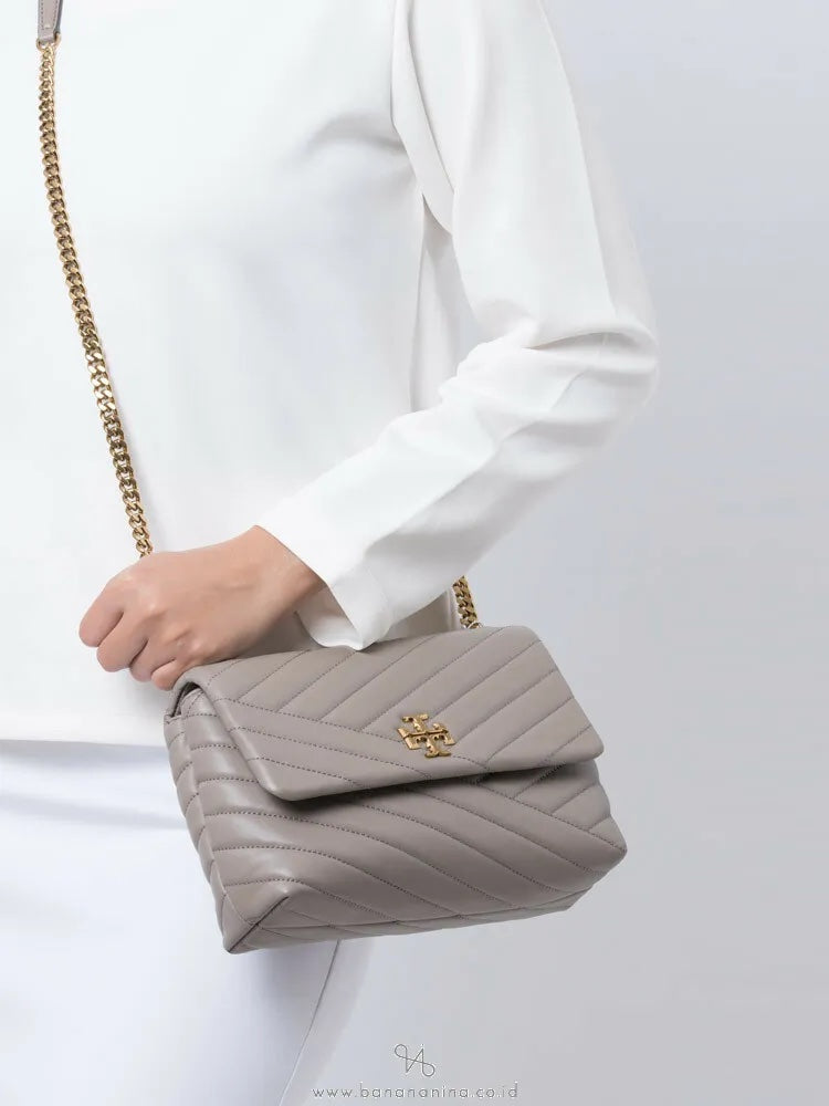 TORY BURCH KIRA QUILTED CHEVRON NAPPA LEATHER CONVERTIBLE SHOULDER BAG