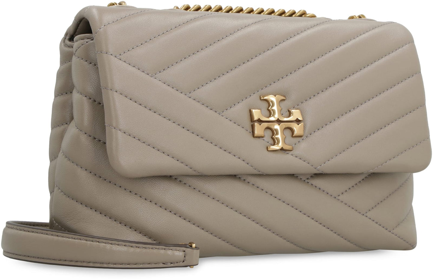 TORY BURCH KIRA QUILTED CHEVRON NAPPA LEATHER CONVERTIBLE SHOULDER BAG