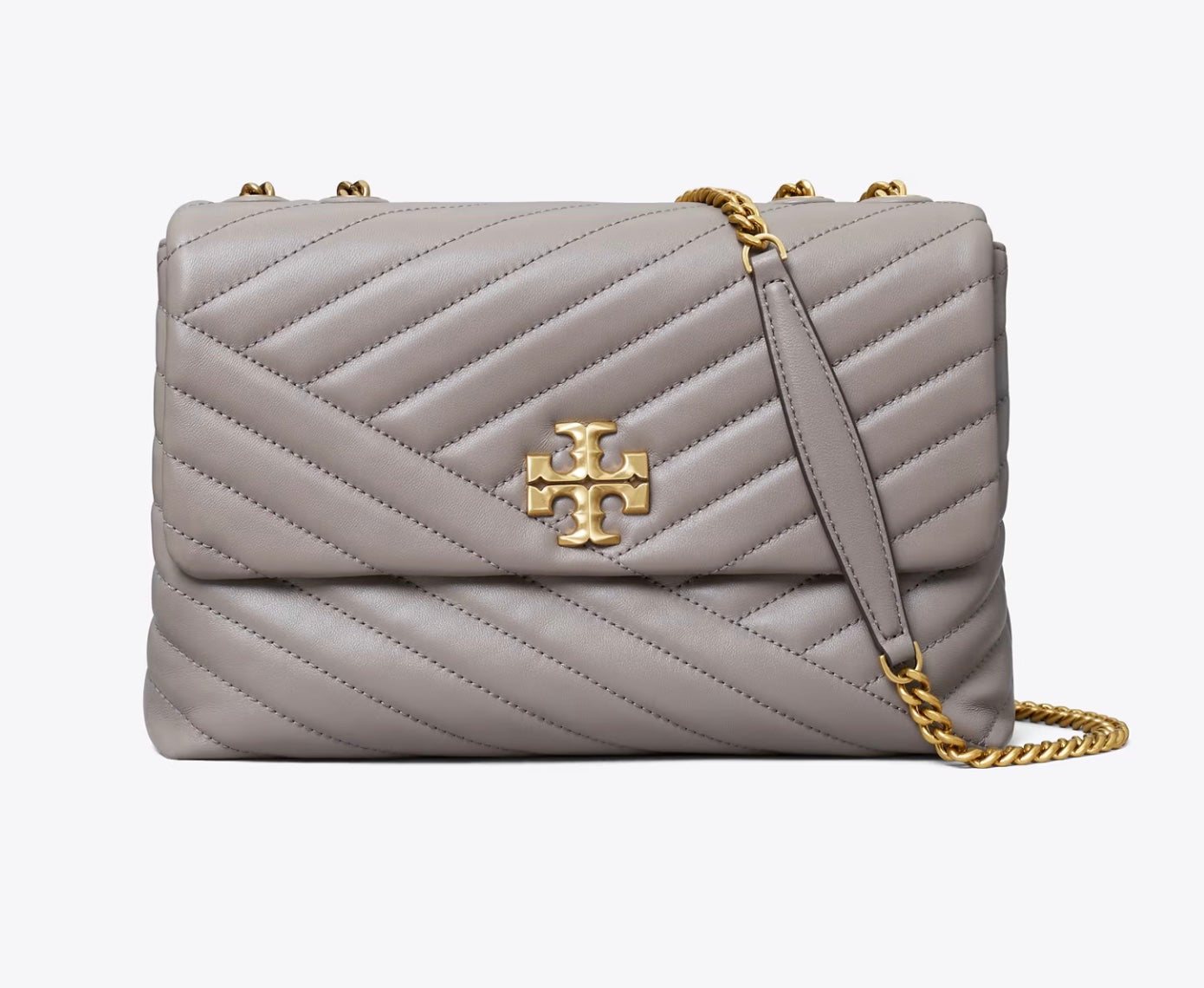 TORY BURCH KIRA QUILTED CHEVRON NAPPA LEATHER CONVERTIBLE SHOULDER BAG