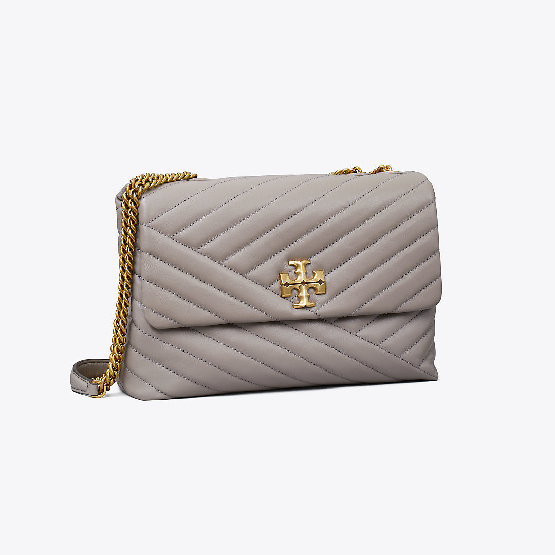 TORY BURCH KIRA QUILTED CHEVRON NAPPA LEATHER CONVERTIBLE SHOULDER BAG