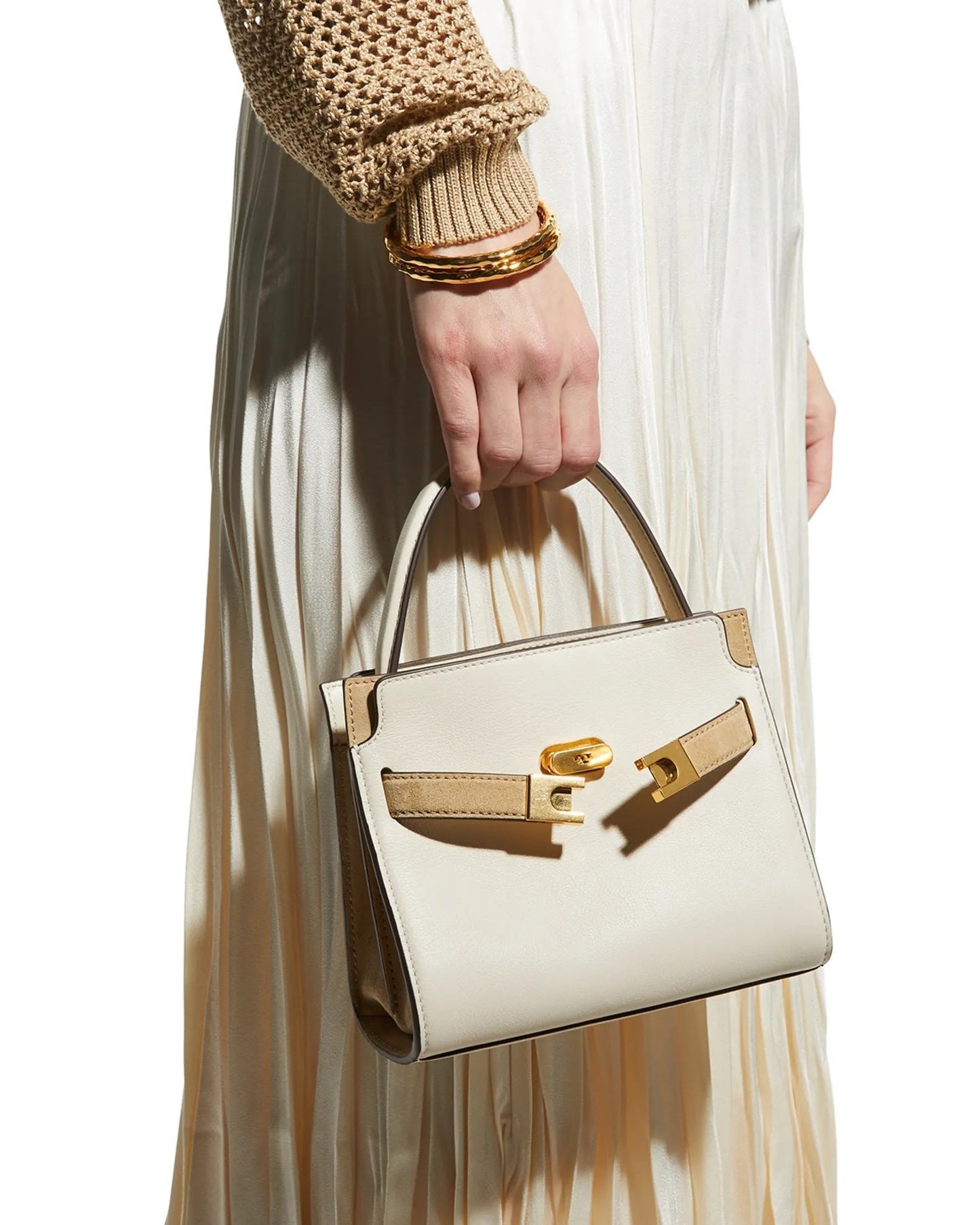 TORY BURCH LEE RADZIWILL DOUBLE TOP HANDLE BAG