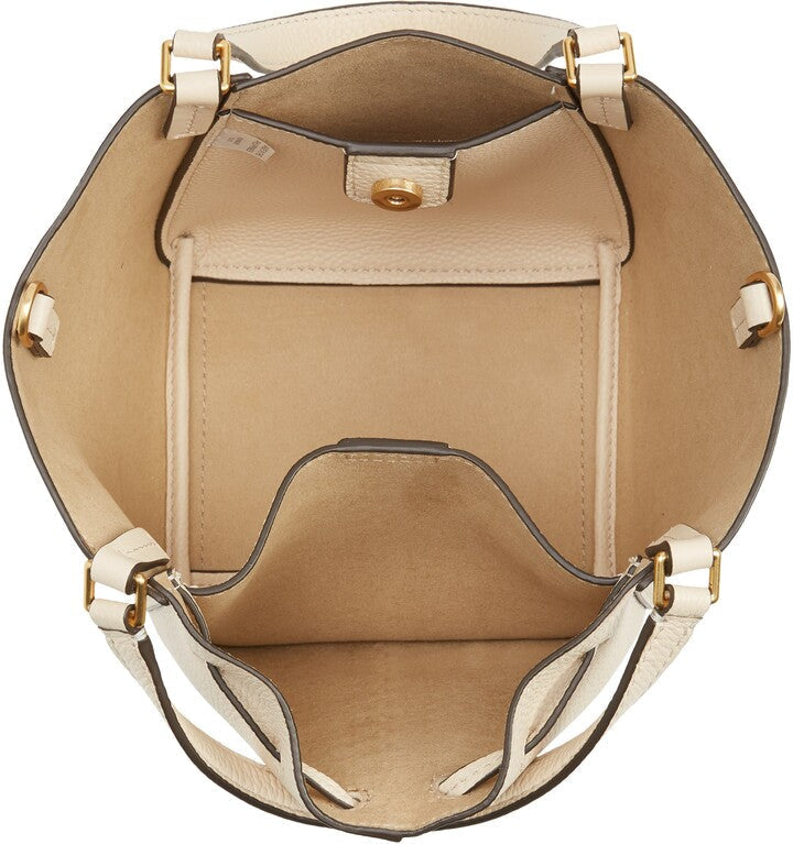 TORY BURCH MCGRAW DRAGONFLY DRAWSTRING MINI BAG IN BRIE
