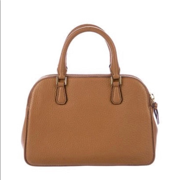 TORY BURCH ROBINSON PEBBLED DOUBLE ZIP SATCHEL