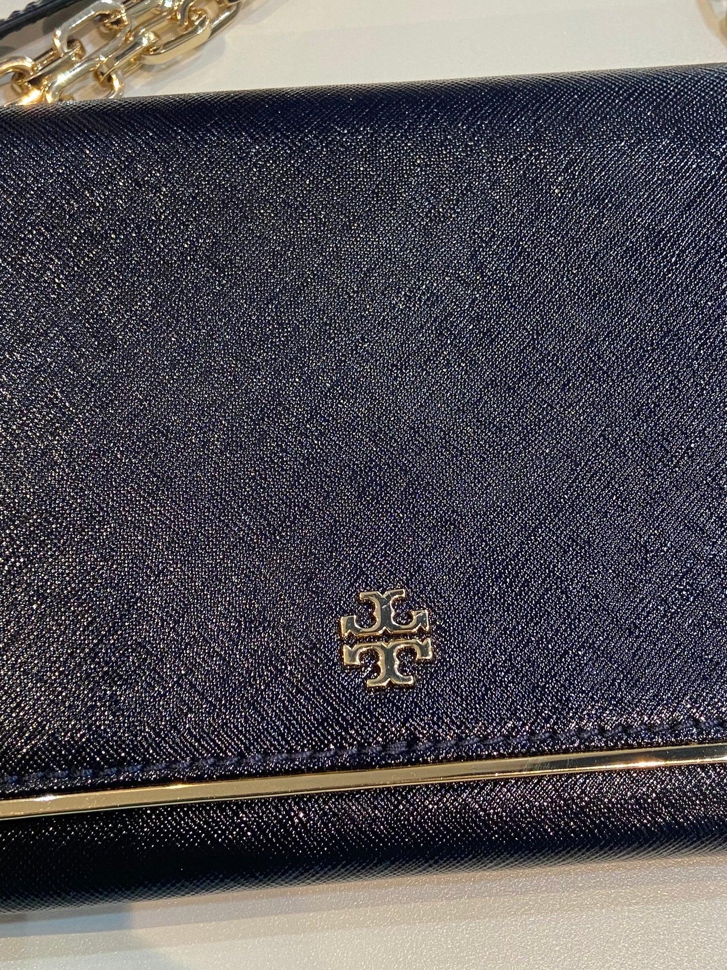 TORY BURCH ROBINSON SAFFIANO LEATHER WALLET ON A CHAIN