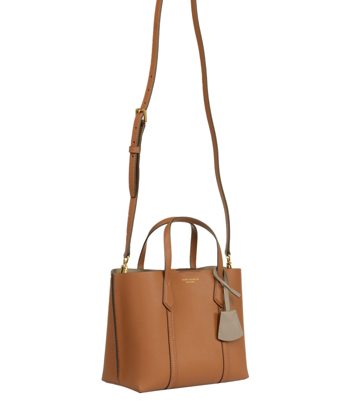 TORY BURCH PERRY SMALL CALFSKIN LEATHER TOTE BAG