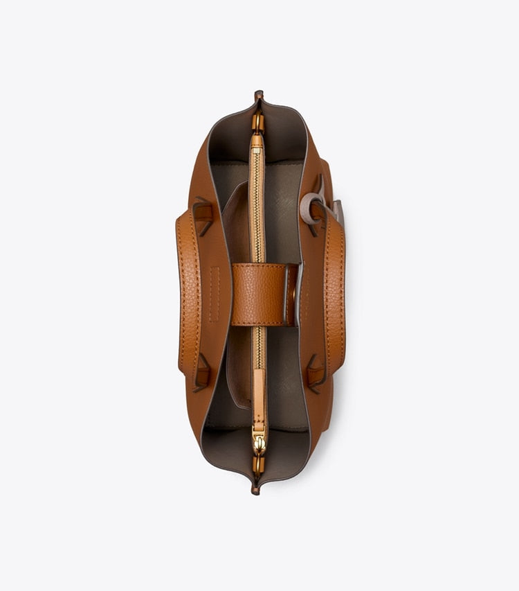 TORY BURCH PERRY SMALL CALFSKIN LEATHER TOTE BAG