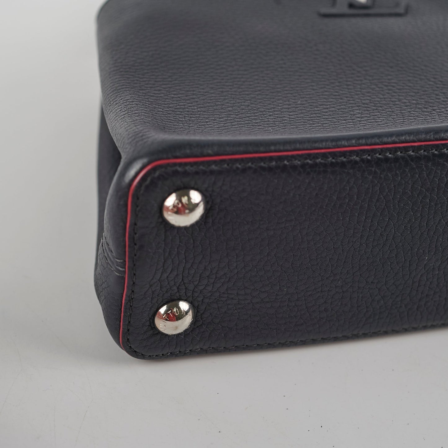 Louis Vuitton Taurillion Capucines BB Navy/Fuschia