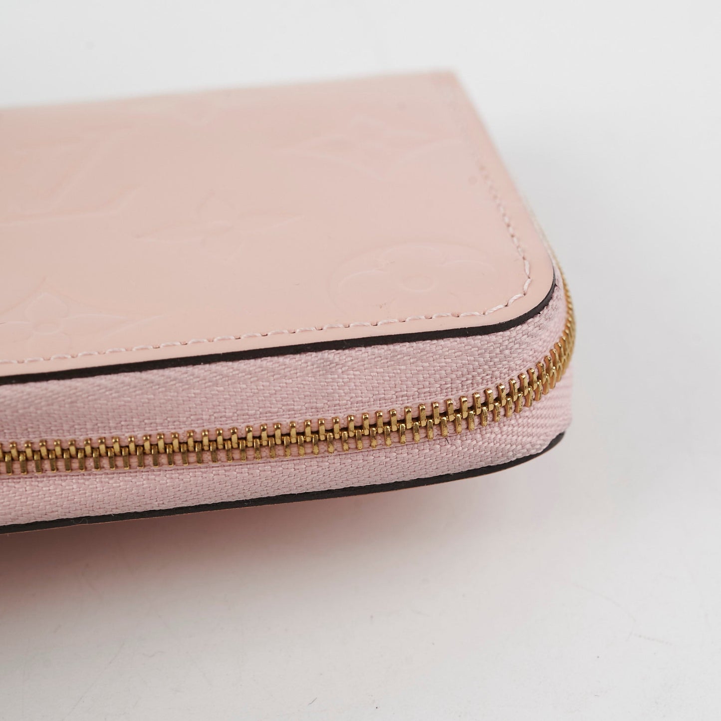 Louis Vuitton Patent Zip Around Wallet Light Pink