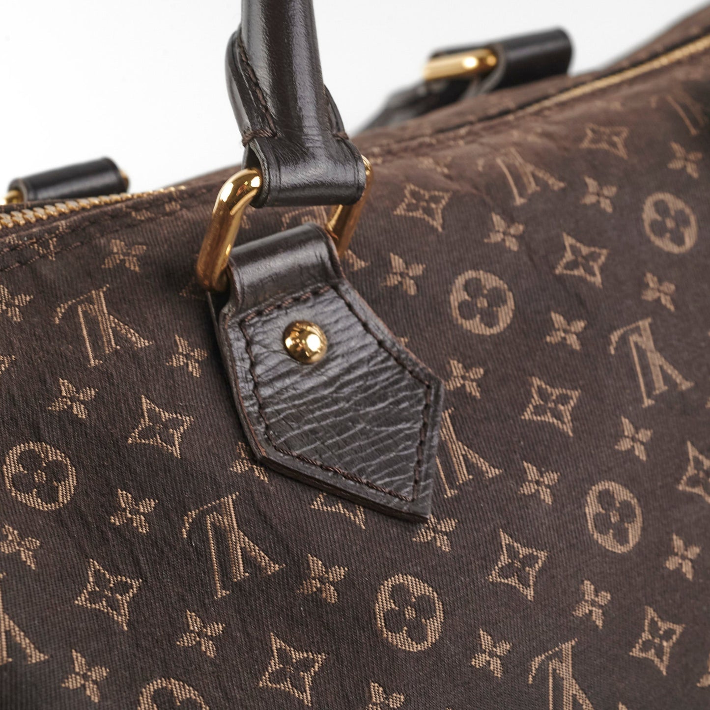 Louis Vuitton Mini Lin Demin Speedy 30 Dark Brown