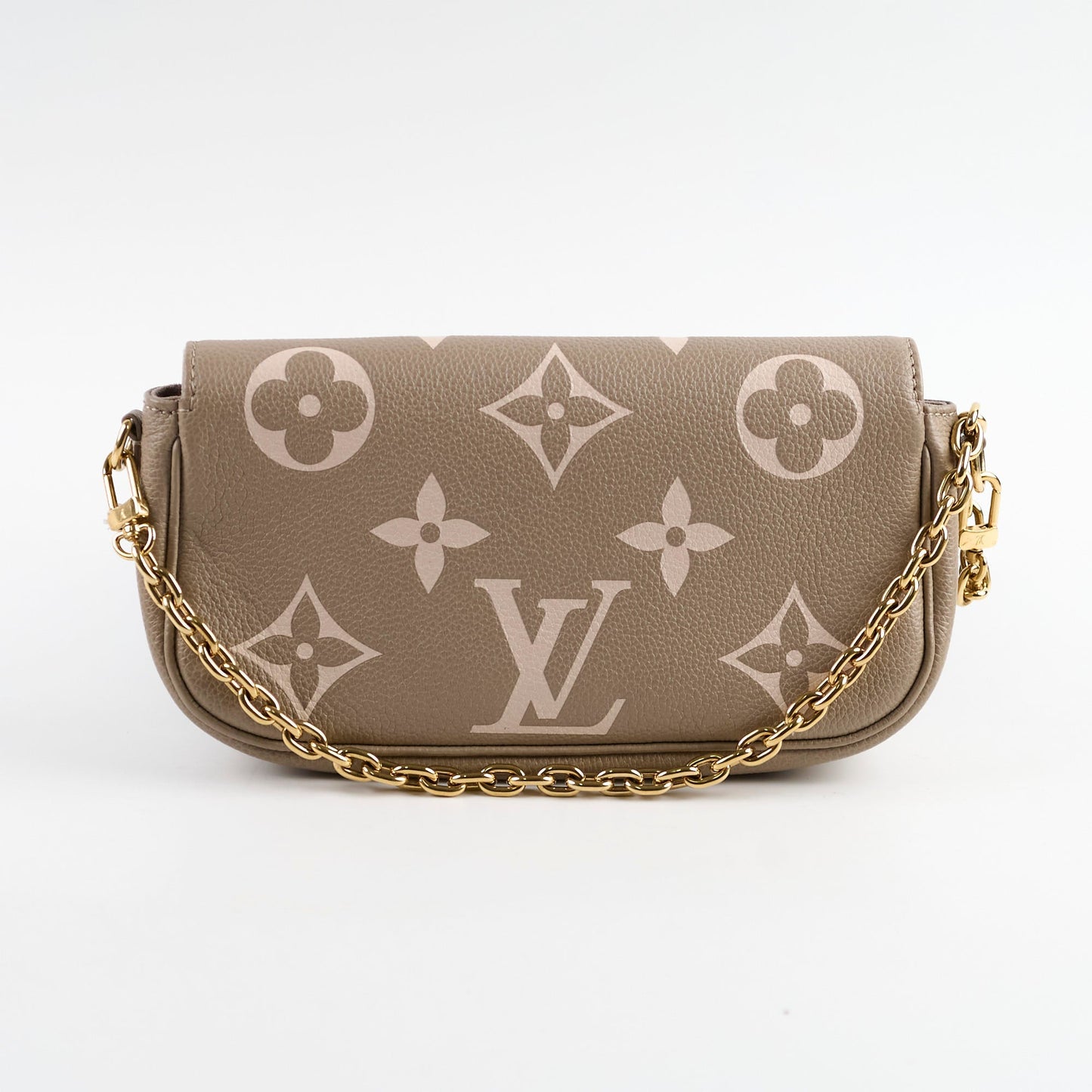 Louis Vuitton Ivy Wallet On Chain Empreinte Tourterelle/Creme
