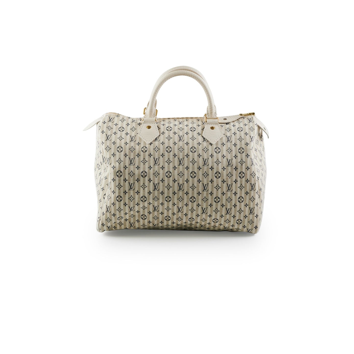 Louis Vuitton Speedy 30 White Denim Monogram Bag