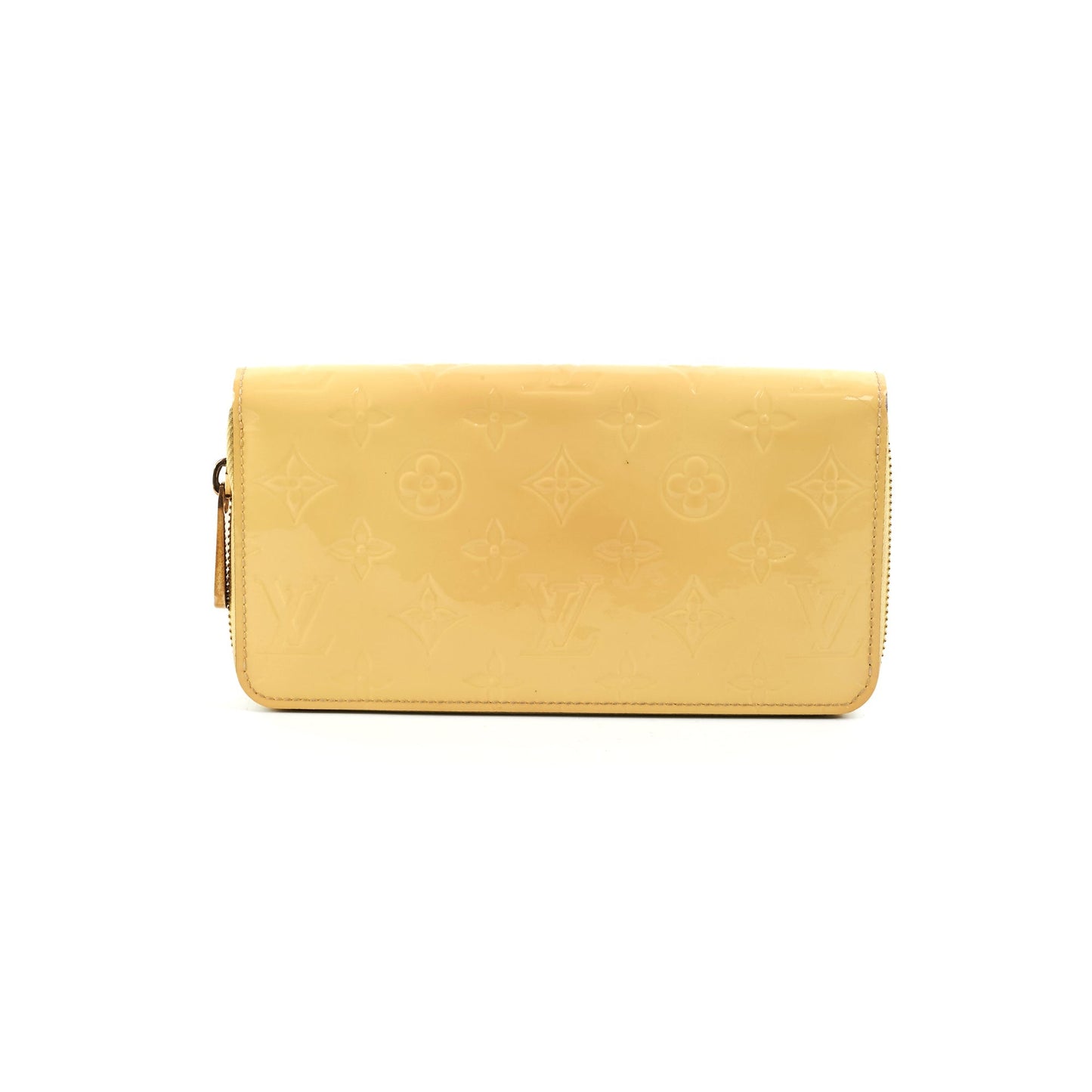 Louis Vuitton Zip Long Wallet Vernis Yellow