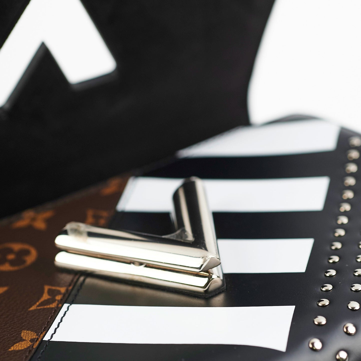 Louis Vuitton Twist Limited Edition Studded Monogram Canvas MM