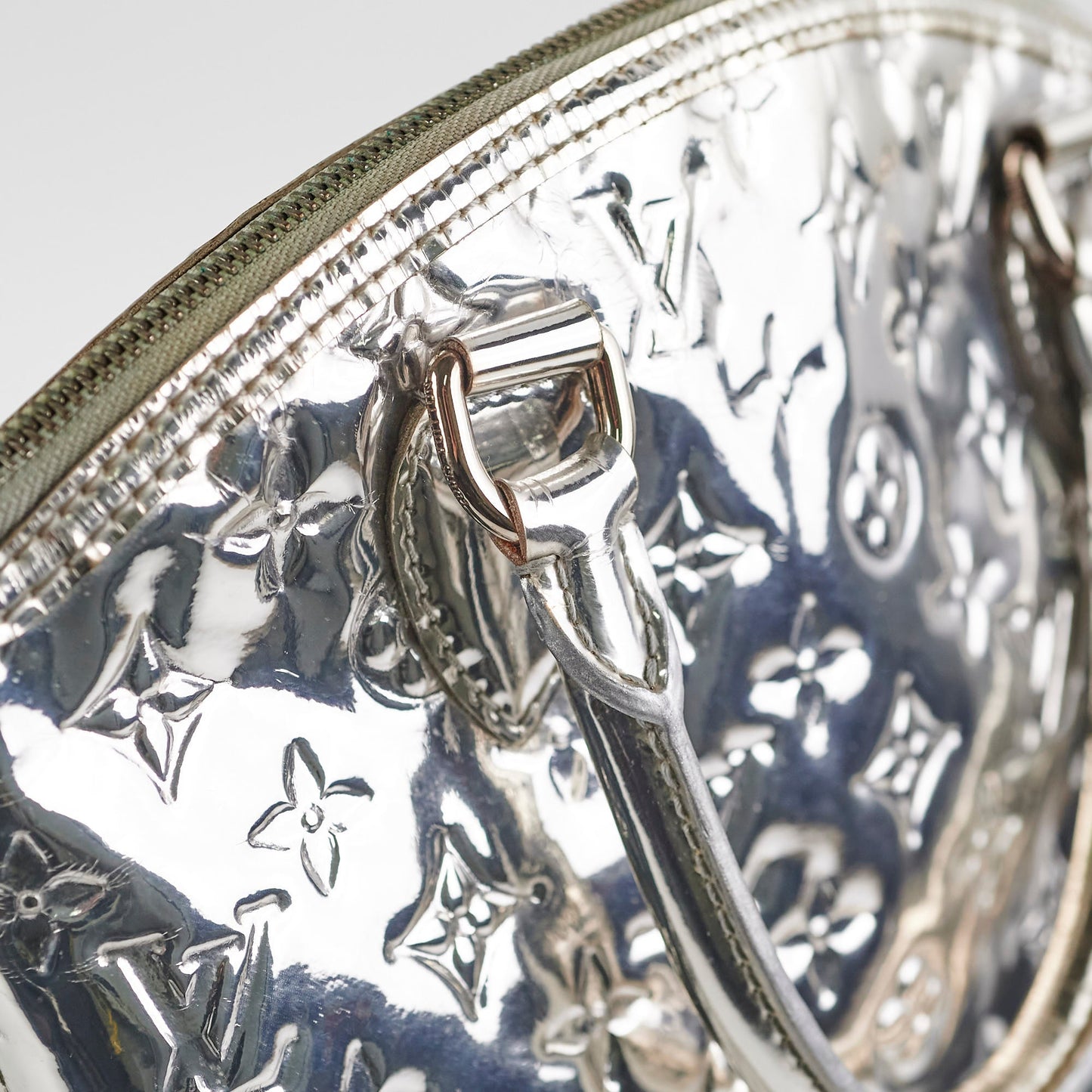Louis Vuitton Silver Mirror Lock It Bag