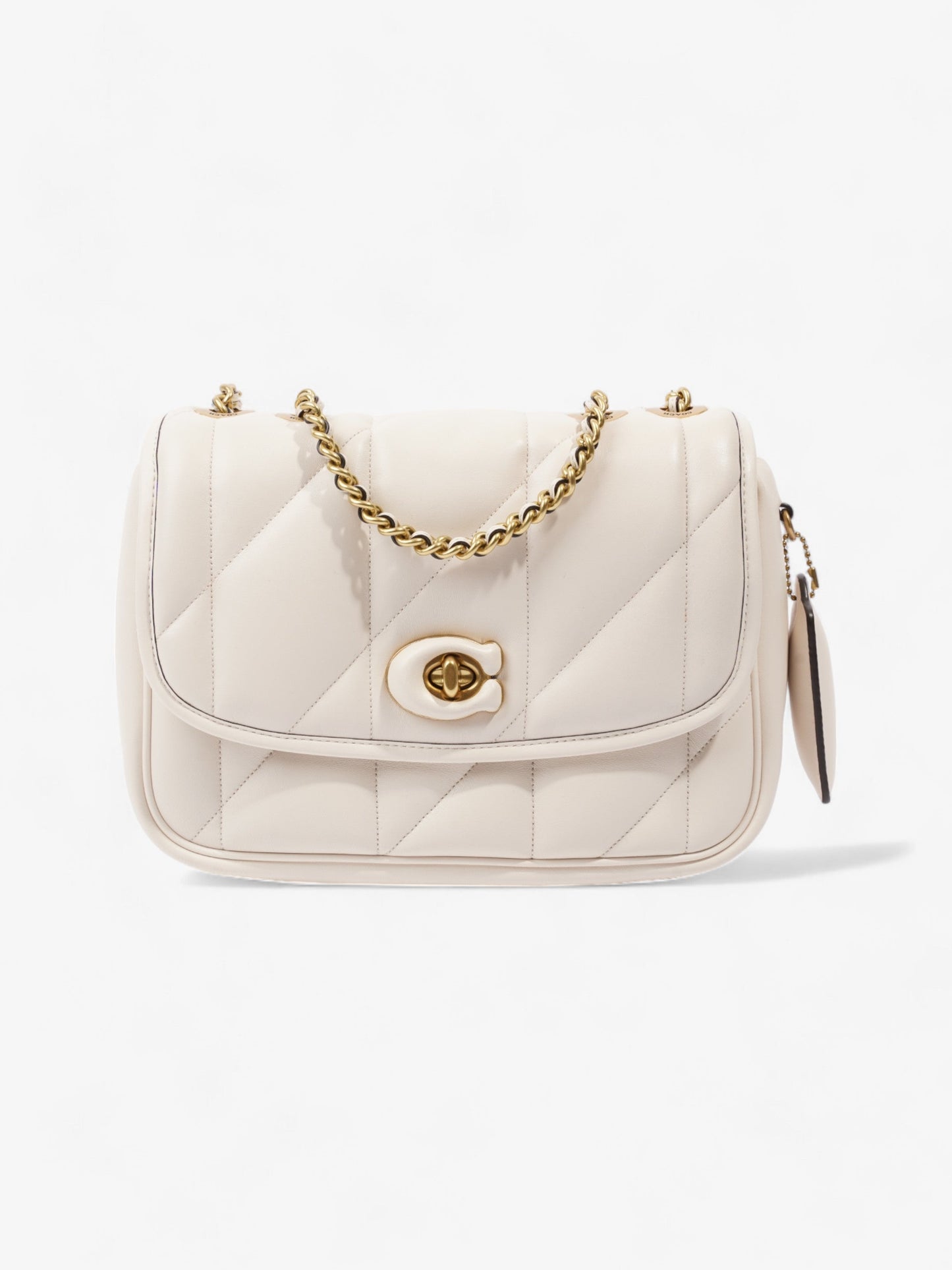 Coach Pillow Madison Cream Calfskin Leather