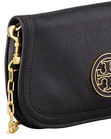 Tory Burch Amanda Pebbled Logo Crossbody Bag