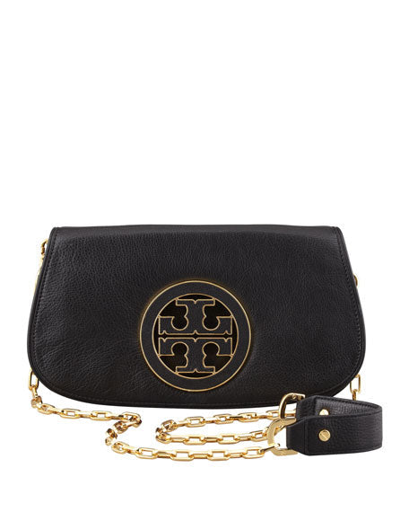 Tory Burch Amanda Pebbled Logo Crossbody Bag