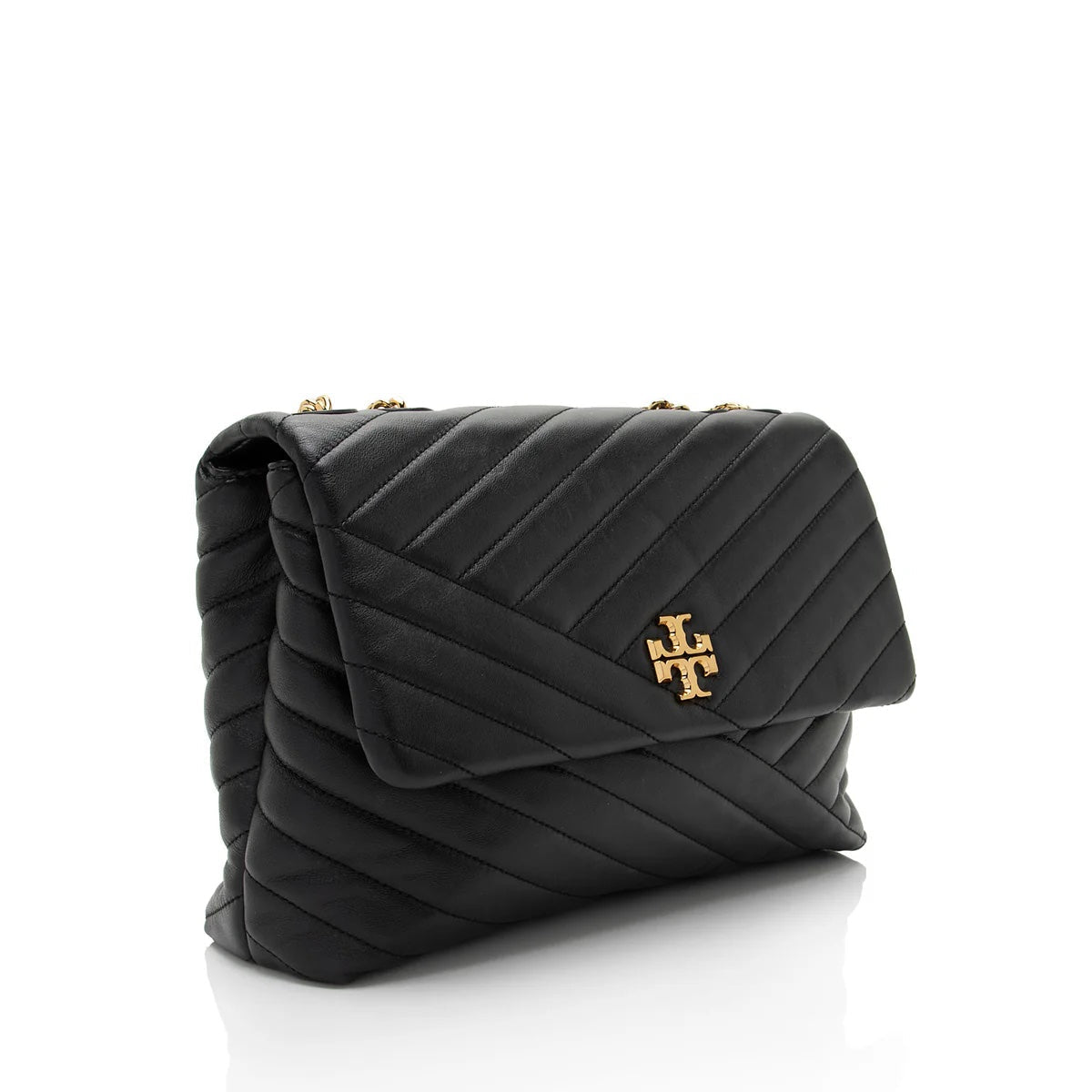 TORY BURCH QUILTED LEATHER CHEVRON KIRA SHOULDER BAG